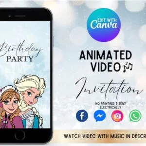 Animated Frozen Theme Birthday