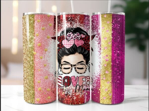 Valentine's Day Tumbler Design