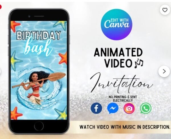 Moana Birthday Video