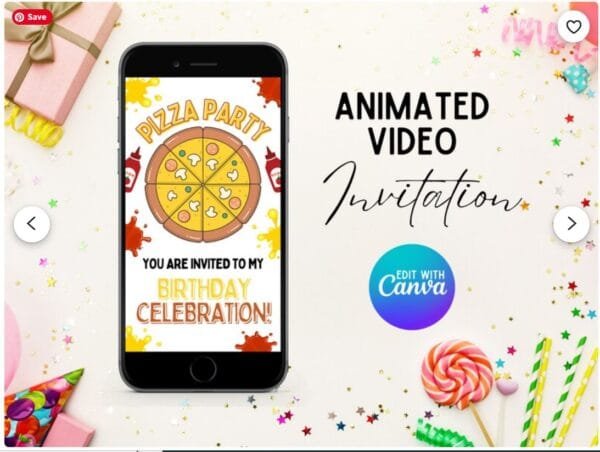 Pizza Party Invitation