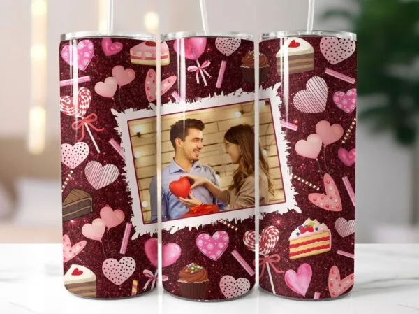 Photo Red Glitter Hearts