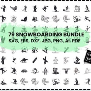 Snowboarding Svg