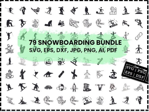 Snowboarding Svg