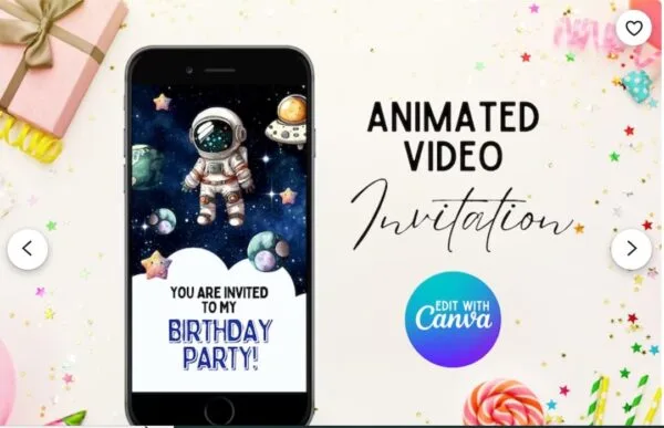 Animated Space Birthday Video