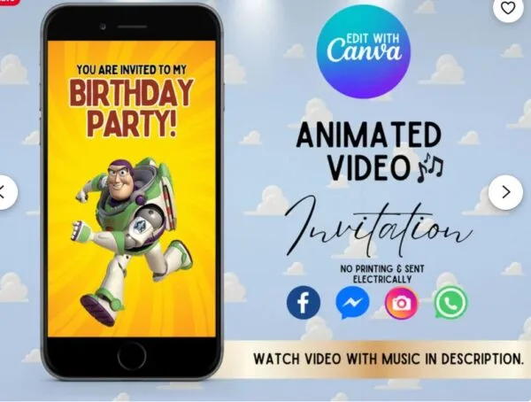 Toy Story Video Invitation