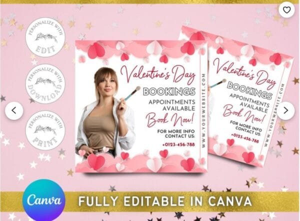 Valentines Day Bookings Flyers