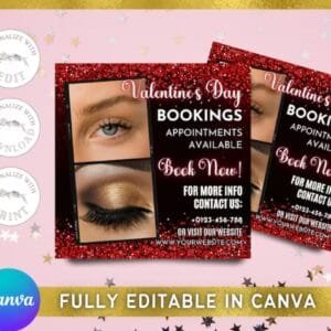 Valentines Day Booking Flyers