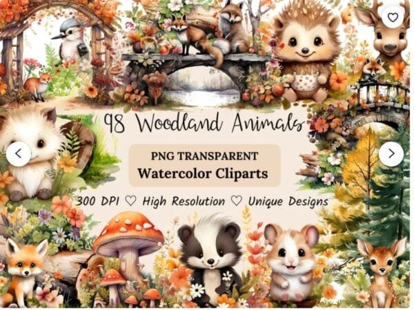 Woodland Animals Clipart