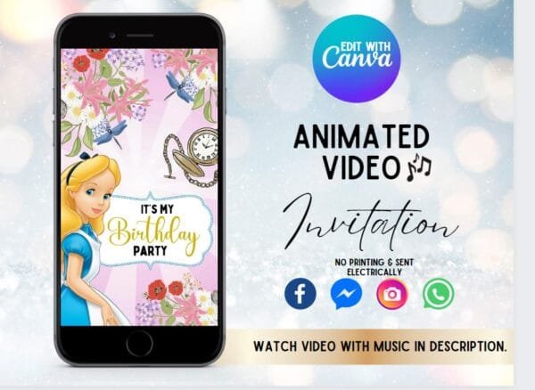 Wonderland Video Invitation