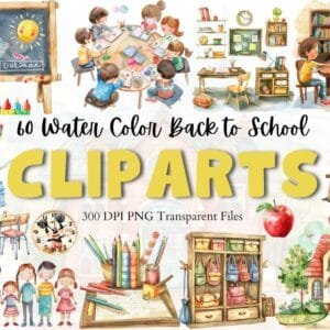 Watercolor Back to School