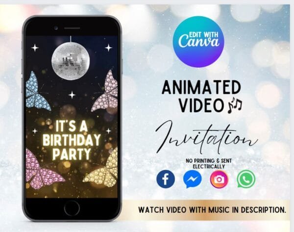 Butterfly Birthday Invitation