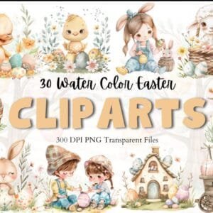 Watercolor Easter Clipart