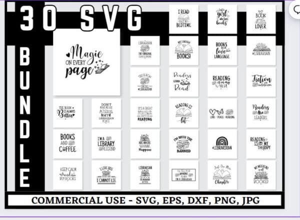 Librarian Svg Bundle