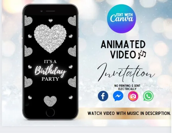  Silver Diamond Heart Animated