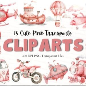 Pink Transport Clipart