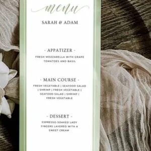 Colorful Menu Cards