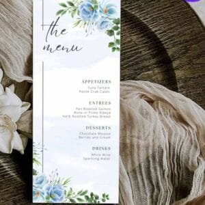 Boho Floral Menu Template