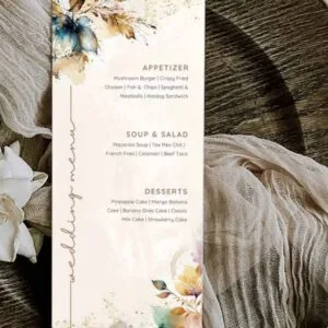 Boho Wildflower Menu Template