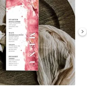 Colorful Menu Cards