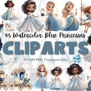 Blue Princess Clipart