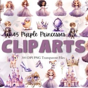 Purple Princess Clipart