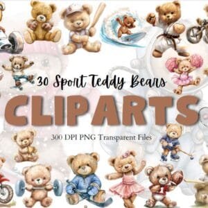 Sport Teddy Bear Clipart