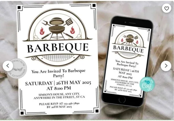 Bbq Party Invitation Template