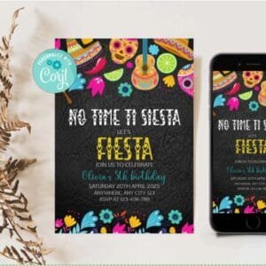 Editable Fiesta Birthday Party