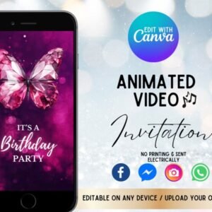 Modern Butterfly Invitation