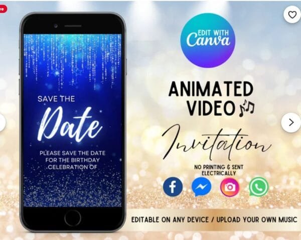 Dark Blue Animated Invitation