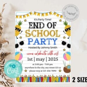 End of School Party Flyer