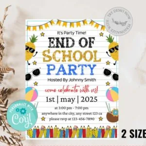 End of School Party Flyer