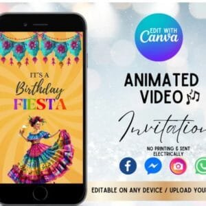 Fiesta Birthday Digital Invitation