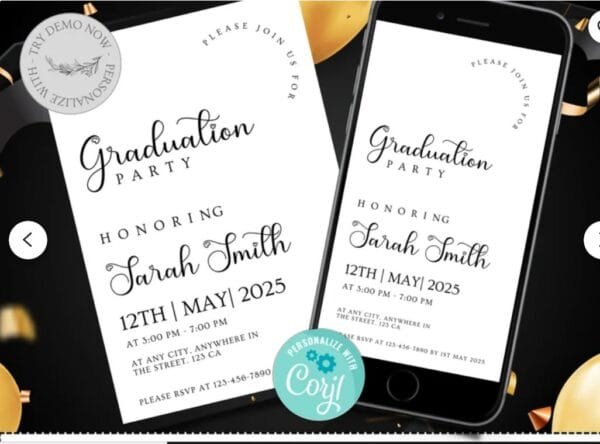 Graduation Party Invitation Template