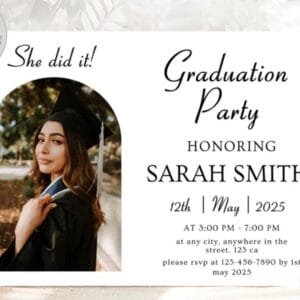 Editable Graduation Party Invitation