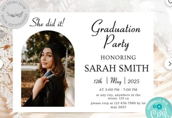 Editable Graduation Party Invitation