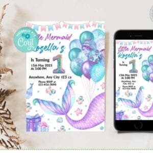 Mermaid Tail Birthday Invitation