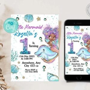 Mermaid Birthday Invitation