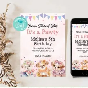 Puppy Pawty Invitation