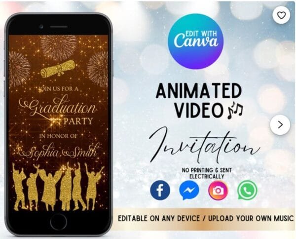 Editable Graduation Party Invitation
