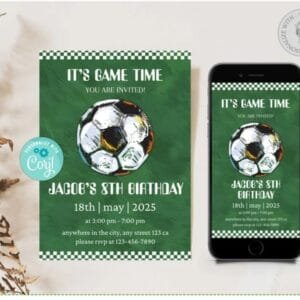 Soccer Birthday Invite