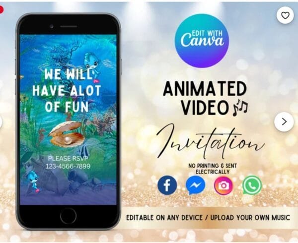 Ocean Animals Party Invite