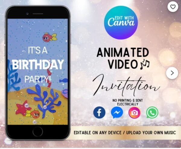 Animated Sea Splash Birthday