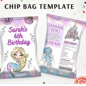 Mermaid Chip Bag Label