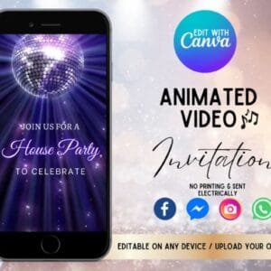 Disco Video Invitation