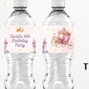 Princess Water Bottle Label