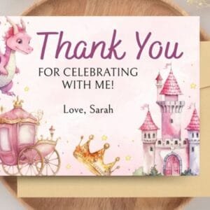 Editable Princess Thank You