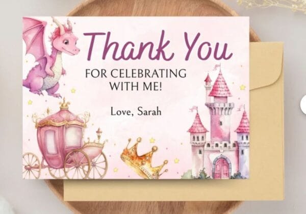 Editable Princess Thank You