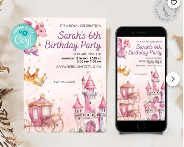 Princess Birthday Invitation