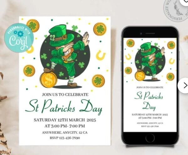 St Patrick's Day Editable Party